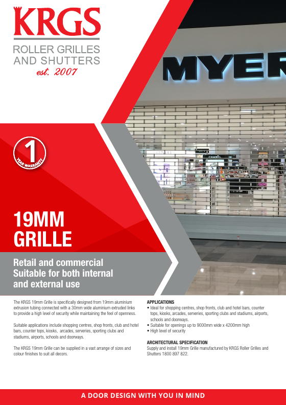 Preview of 19mm Grille Brochure (.PDF)