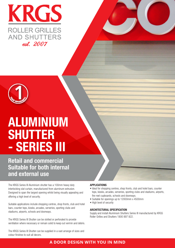 Preview of Series III Brochure (.PDF)