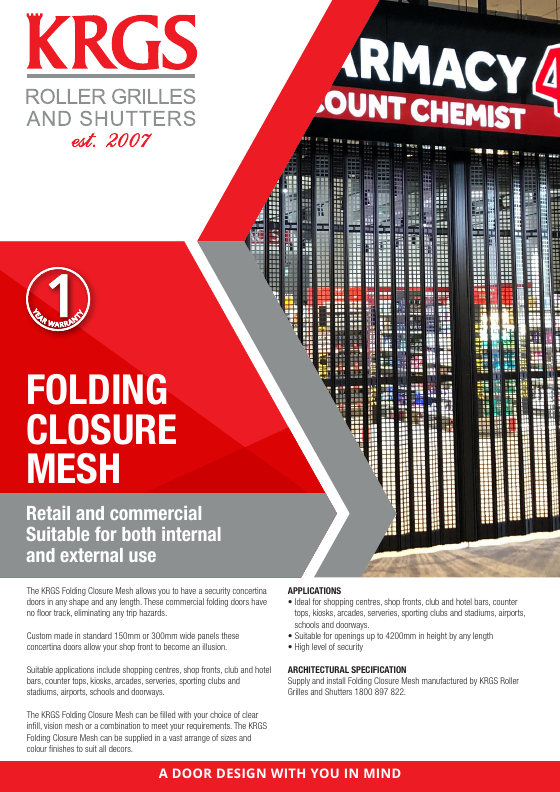Preview of Folding Closure — Mesh (.PDF)