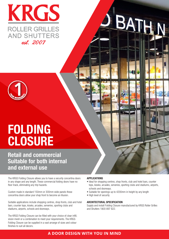 Preview of Folding Closure Brochure (.PDF)