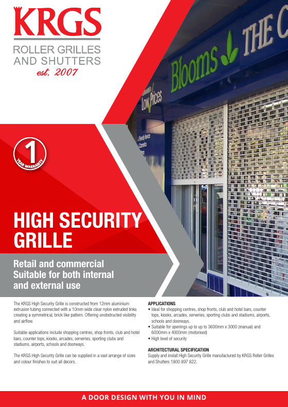Preview of High Security Grille Brochure (.PDF)